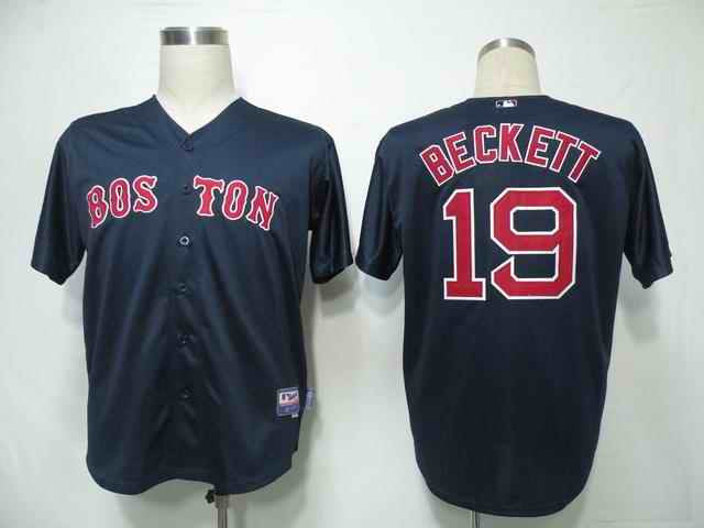 Beckett Boston Red Sox blue jersey