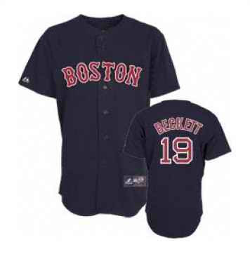 Josh Beckett Boston Red Sox blue jersey