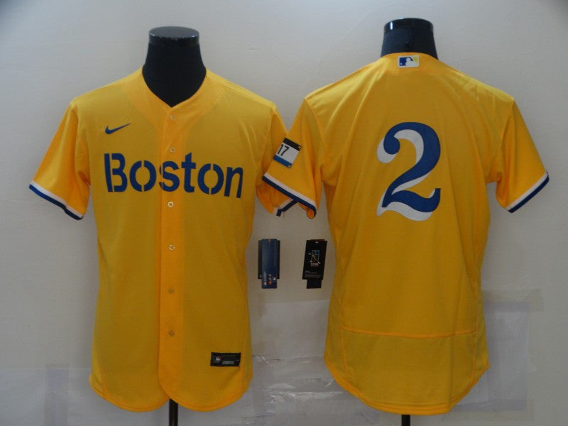 Xander Bogaerts Boston Red Sox gold City Connect jersey