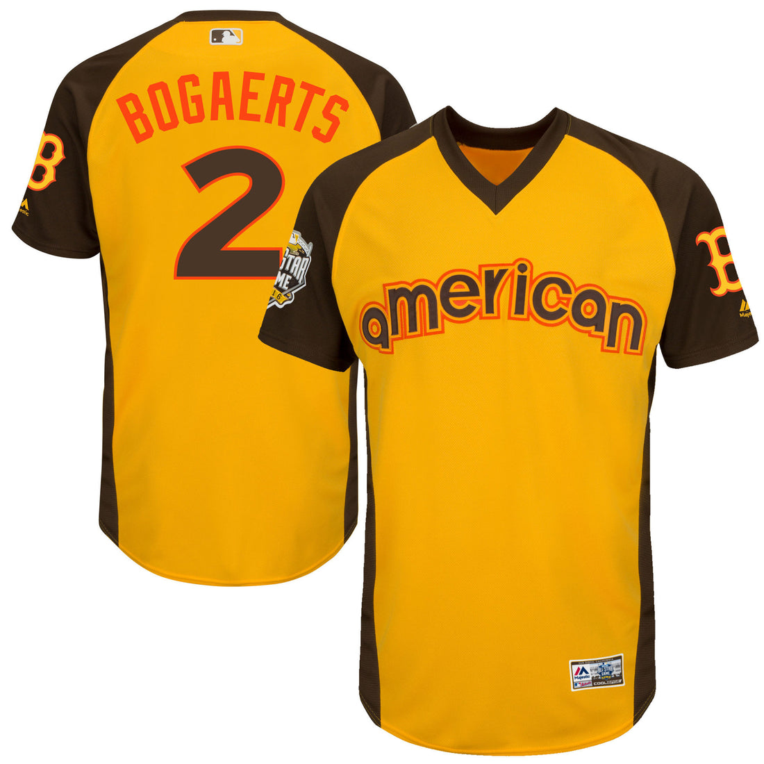 Xander Bogaerts Boston Red Sox yellow All-Star jersey