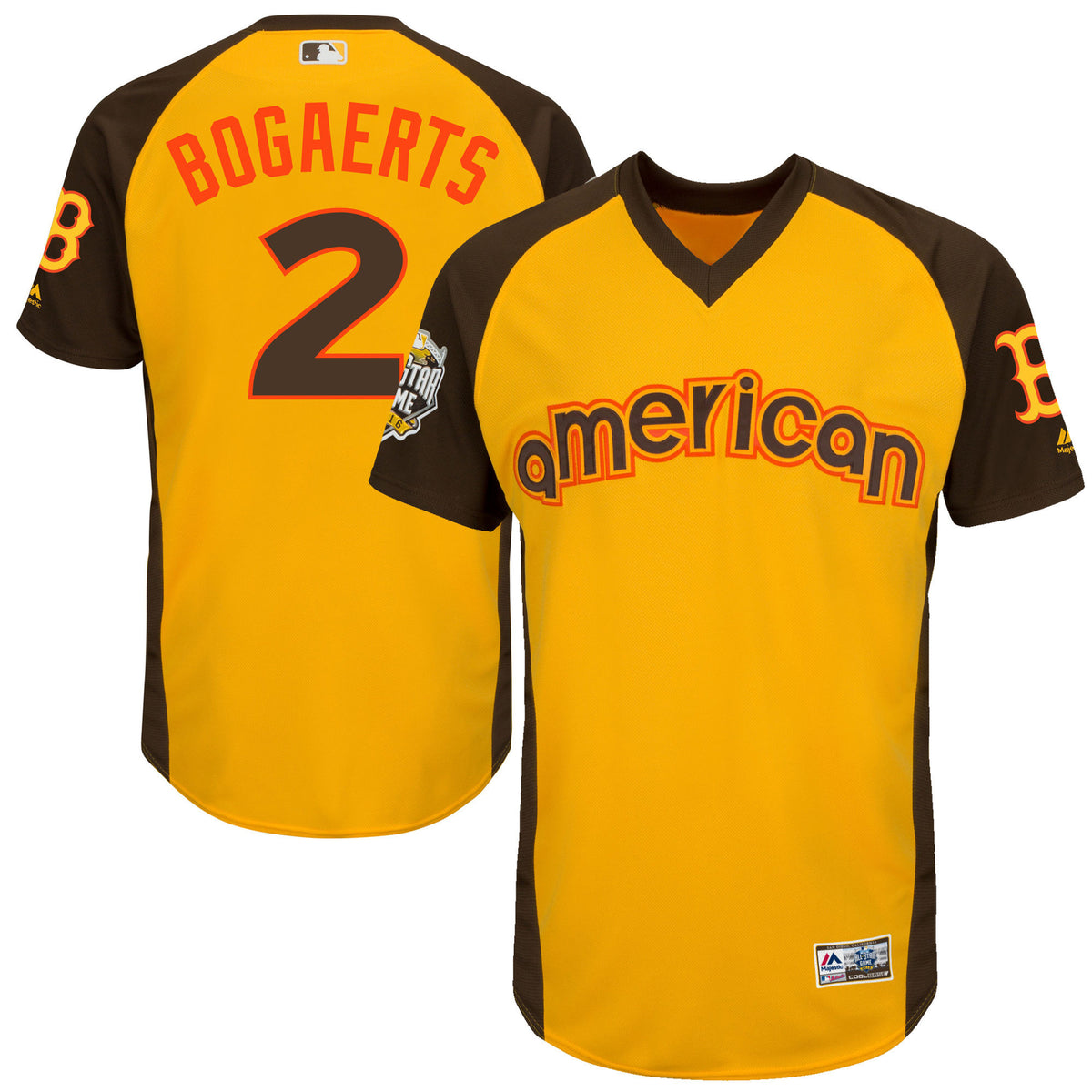 Xander Bogaerts Boston Red Sox yellow All-Star jersey