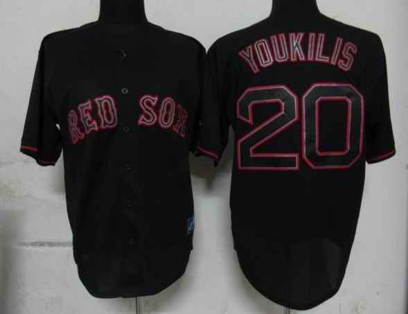 Youkilis Boston Red Sox black Fashion jersey
