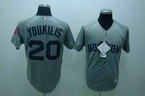 Youkilis Boston Red Sox grey jersey