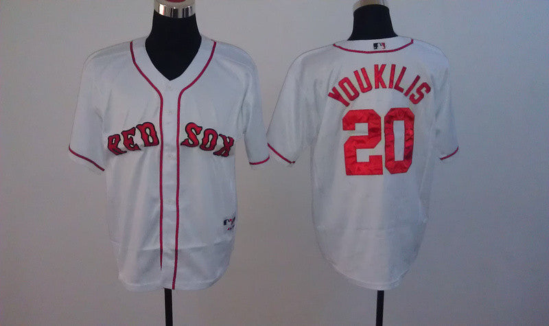 Youkilis Boston Red Sox white jersey