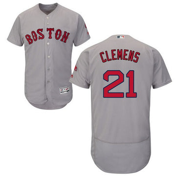 Roger Clemens Boston Red Sox gray jersey