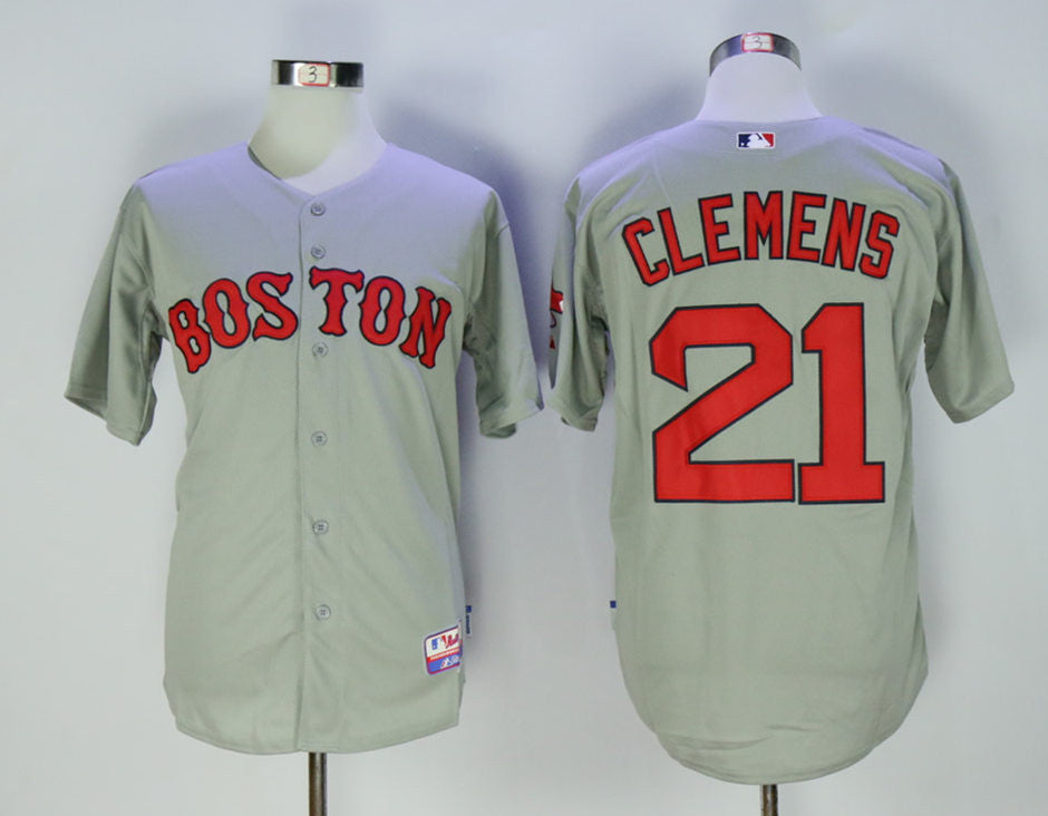 Roger Clemens Boston Red Sox grey jersey