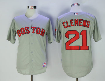 Roger Clemens Boston Red Sox grey jersey