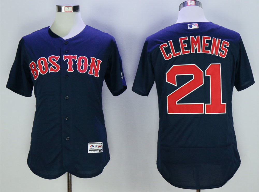 Roger Clemens Boston Red Sox navy jersey