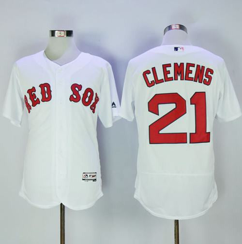 Roger Clemens Boston Red Sox white Authentic jersey