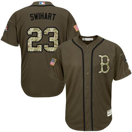Blake Swihart Boston Red Sox green Salute To Service jersey