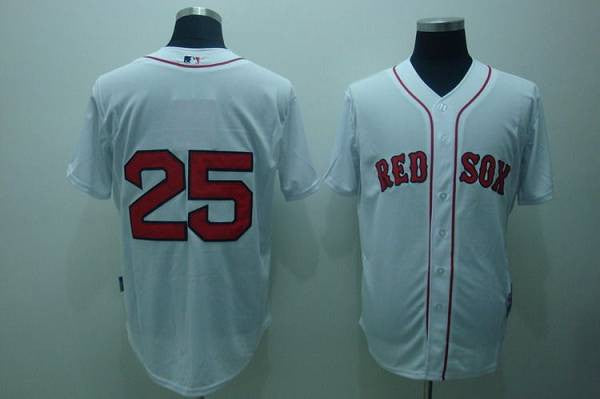 Mike Lowell Boston Red Sox white jersey