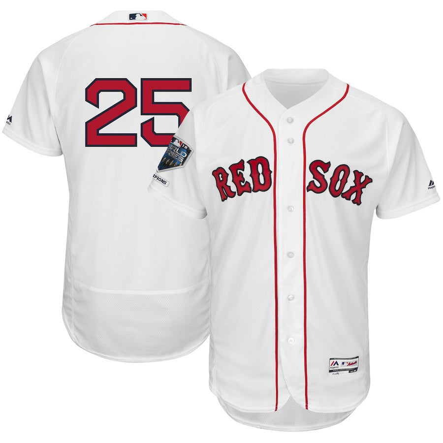 Steve Pearce Boston Red Sox white Home jersey