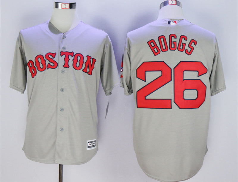 Wade Boggs Boston Red Sox gray jersey