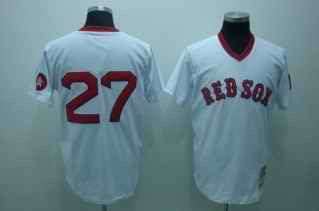 Carlton Fisk Boston Red Sox white Throwback jersey