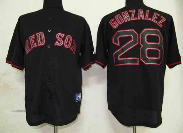 Gonzalez Boston Red Sox black Fashion jersey