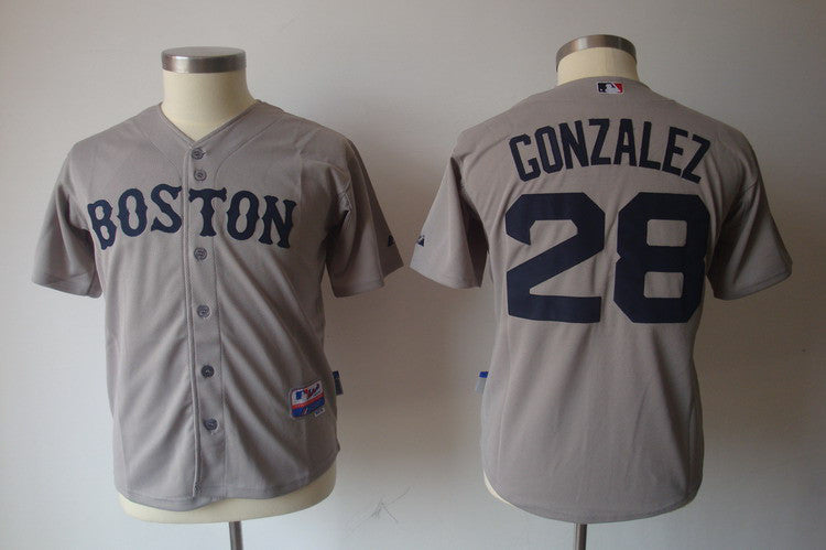 Gonzalez Boston Red Sox grey jersey