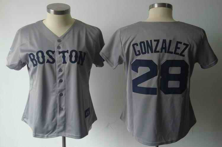 Gonzalez Boston Red Sox grey jersey