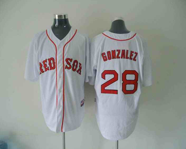 Gonzalez Whtie Boston Red Sox red jersey