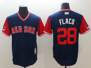 J.D. Martinez Flaco Boston Red Sox navy Authentic jersey
