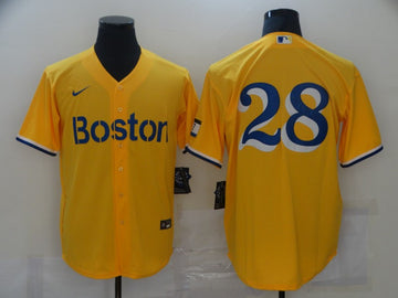 J.D. Martinez Boston Red Sox gold City Connect jersey