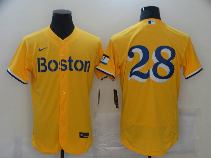 J.D. Martinez Boston Red Sox gold City Connect jersey