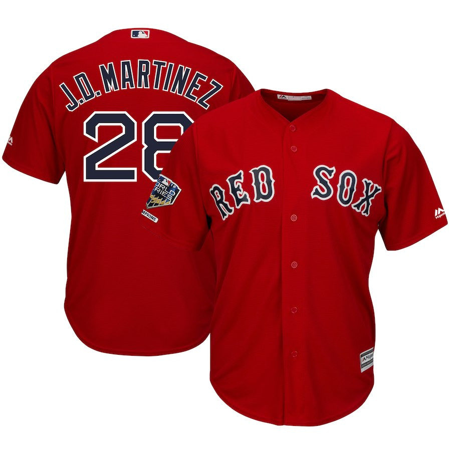 J.D. Martinez Boston Red Sox scarlet Alternate jersey