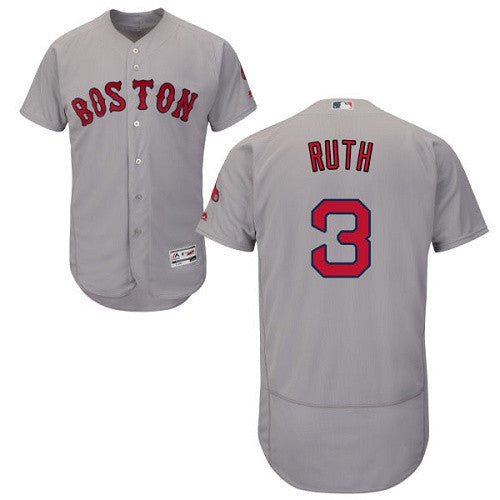 Babe Ruth Boston Red Sox gray jersey