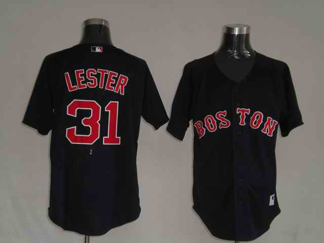 Lester Boston Red Sox black jersey