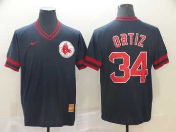 David Ortiz Boston Red Sox black Throwback jersey