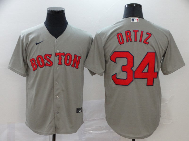 David Ortiz Boston Red Sox gray jersey