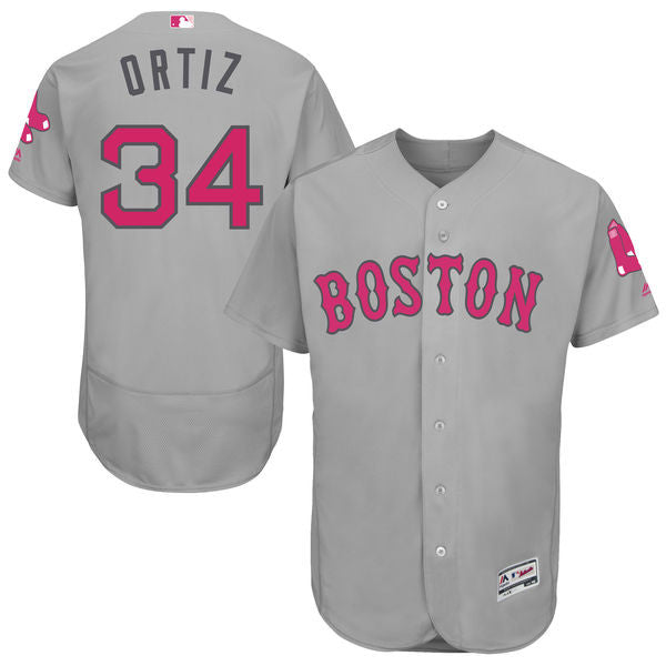 David Ortiz Boston Red Sox grey jersey