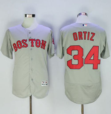 David Ortiz Boston Red Sox grey Authentic jersey
