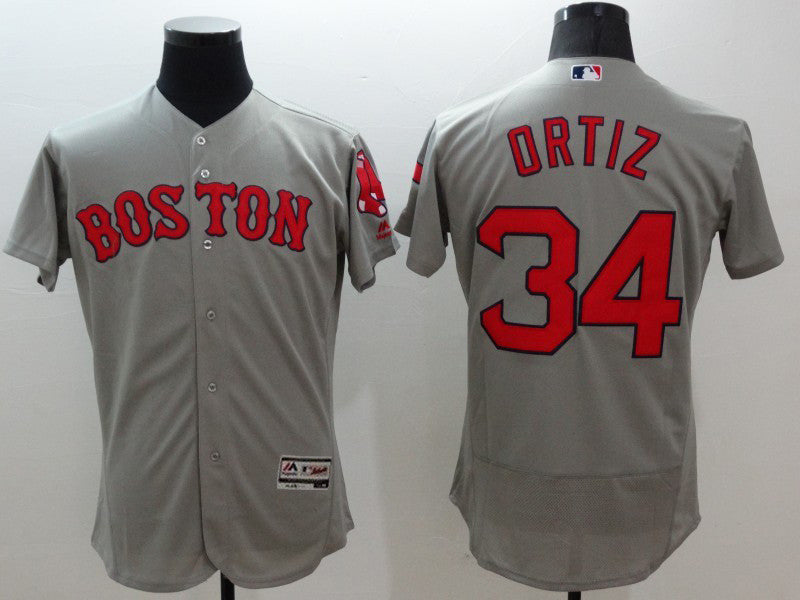 David Ortiz Boston Red Sox grey jersey
