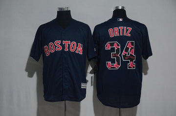 David Ortiz Boston Red Sox navy jersey