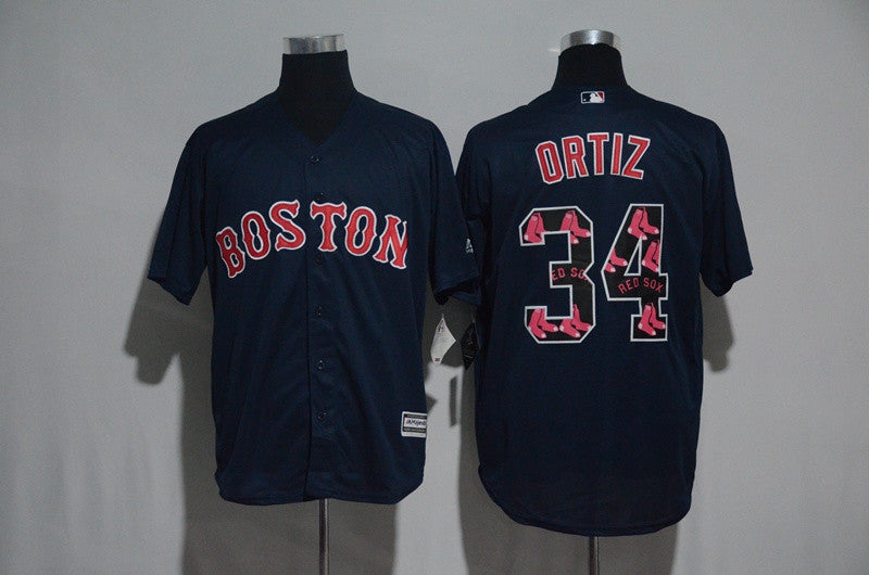 David Ortiz Boston Red Sox navy jersey