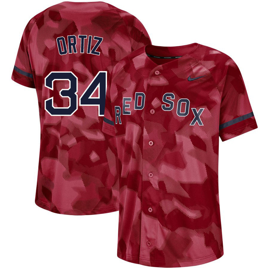 David Ortiz Boston Red Sox red Fashion jersey