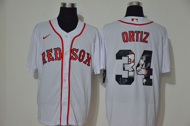 David Ortiz Boston Red Sox white Fashion jersey