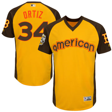 David Ortiz Boston Red Sox yellow All-Star jersey