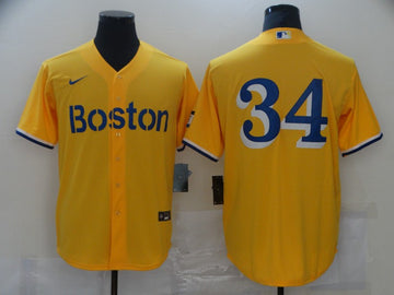 Boston Red Sox gold City Connect jersey
