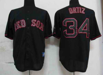 Ortiz Boston Red Sox black Fashion jersey