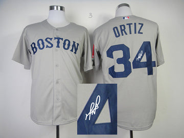 Ortiz Boston Red Sox grey jersey