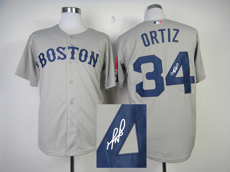 Ortiz Boston Red Sox grey jersey