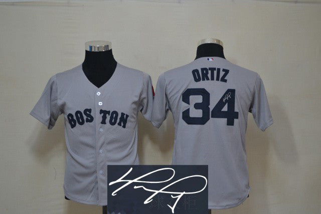Ortiz Boston Red Sox grey jersey