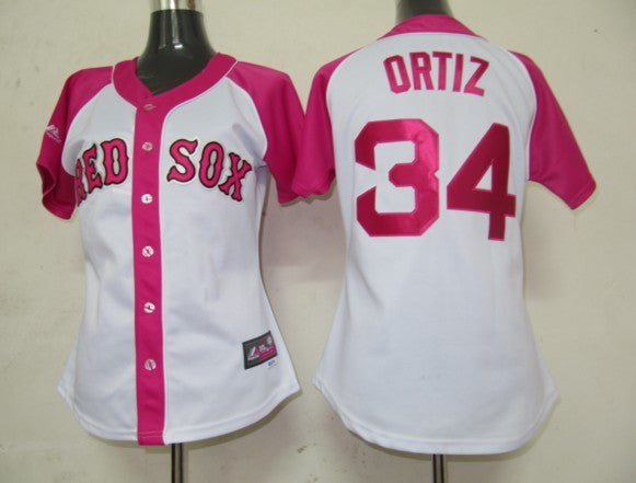 Ortiz Boston Red Sox pink Fashion jersey