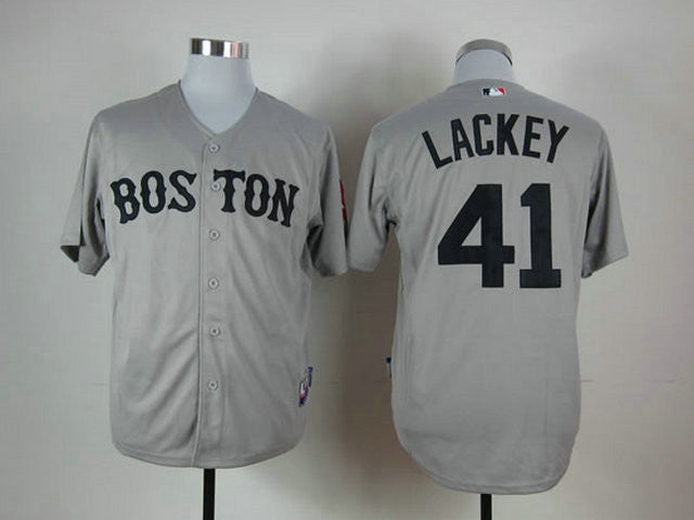 Lackey Boston Red Sox grey jersey