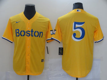 Boston Red Sox gold City Connect jersey
