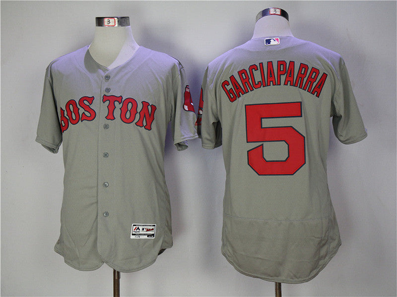 Nomar Garciaparra Boston Red Sox gray jersey