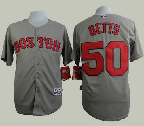 Mookie Betts Boston Red Sox grey jersey