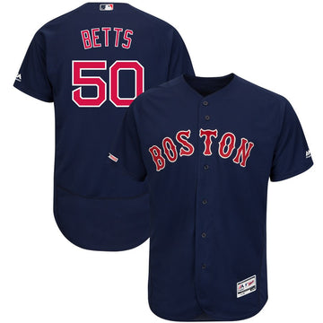 Mookie Betts Boston Red Sox navy jersey