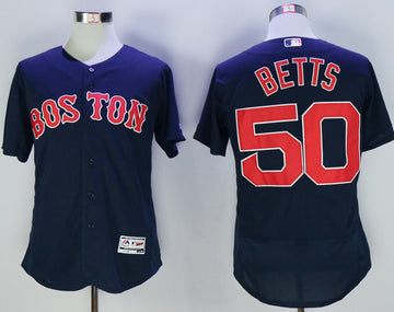 Mookie Betts Boston Red Sox navy jersey